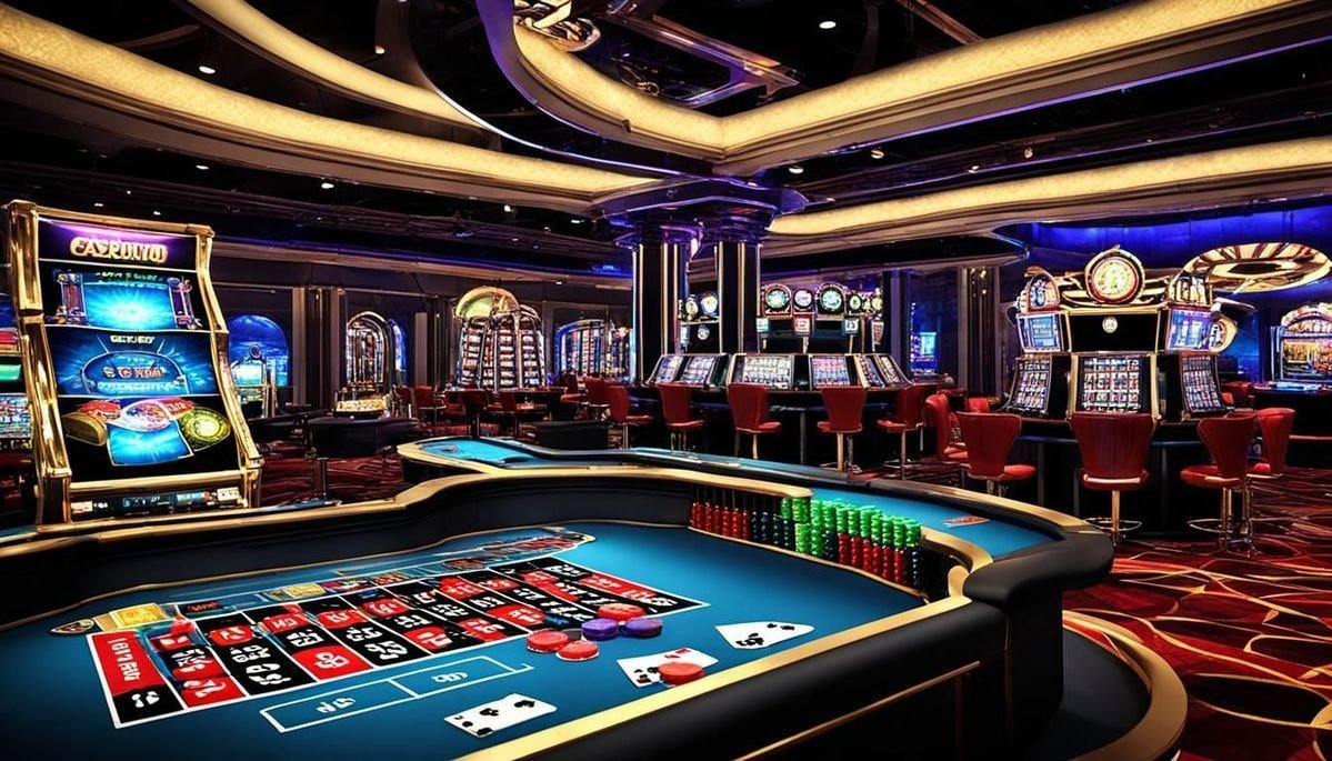Arcade card game interface with live dealer on kaskustoto link
